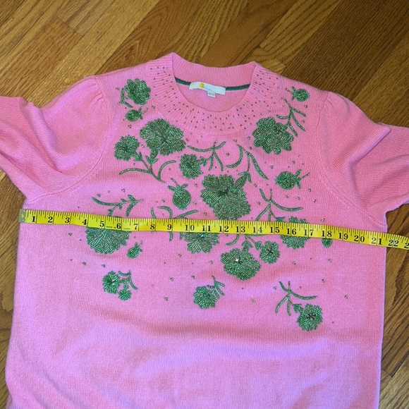 Boden Has Something For You! Lovely Pink & Green Wool/Alpaca Blend-Sweater - Picture 10 of 12